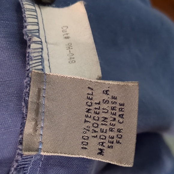 AMY K SU* side button closure tencel double front pocket jumper vintage 90's - Picture 7 of 11